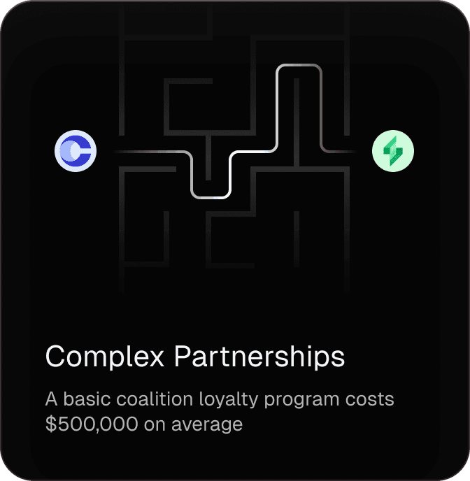 current loyalty points systems have complex and expensive partnerships